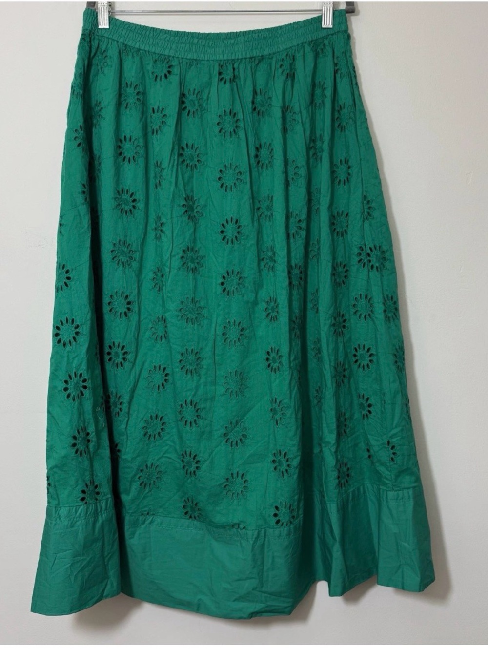 J. Crew Emerald Eyelet Maxi Skirt - Picture 4 of 8